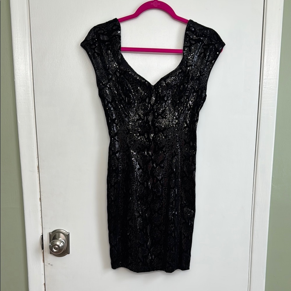 Black Sequin Dress